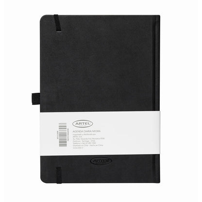 Agenda 2026 Artel Formato Día Por Página Color Negro Con Elástico