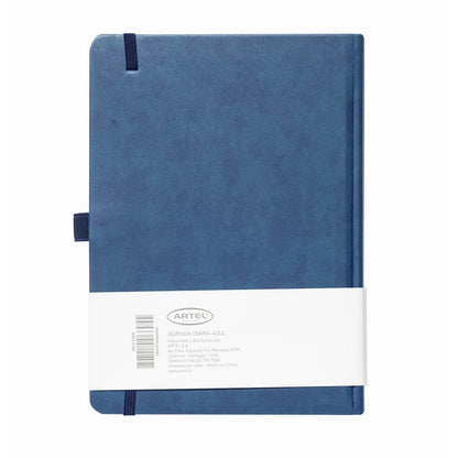 Agenda 2026 Artel Formato Día Por Página Color Azul Con Elástico