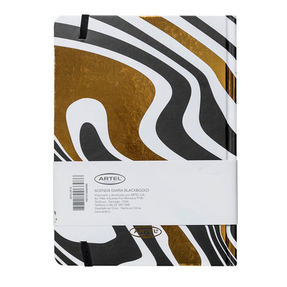 Agenda 2026 Artel Formato Día Por Páginas Diseño Black&Gold