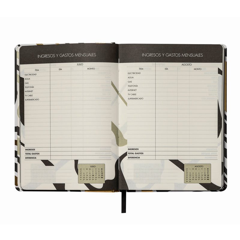 Agenda 2026 Artel Formato Día Por Páginas Diseño Black&Gold