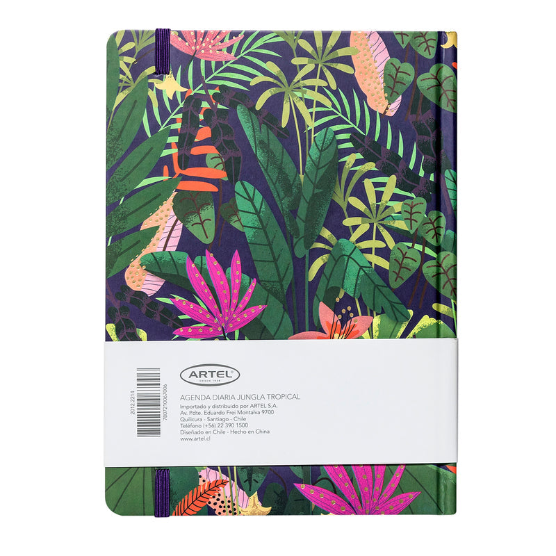Agenda 2026 Artel Formato Día Por Página Diseño Jungla Tropical