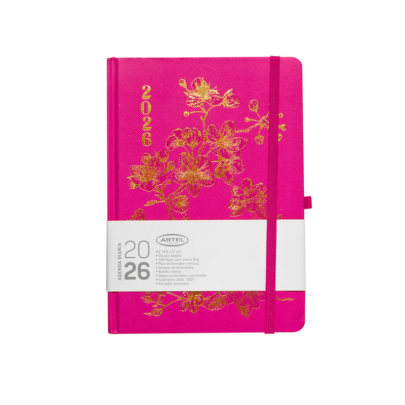 Agenda 2026 Artel Día Por Página Diseño Sakura