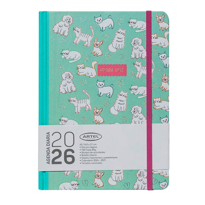 Agenda 2026 Artel Formato Día Por Página Diseño Pets