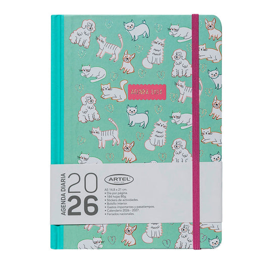 Agenda 2026 Artel Formato Día Por Página Diseño Pets