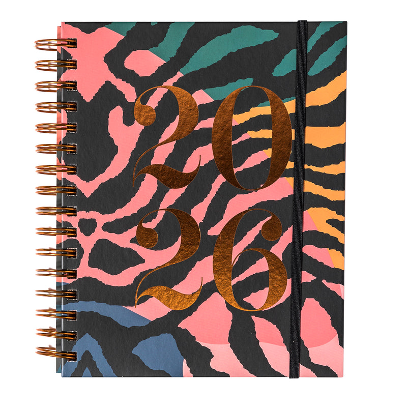 Agenda 2026 Artel Espiral Formato Día Por Página Diseño Safari Gold