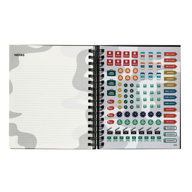 Agenda 2026 Artel Espiral Día Por Página Diseño Pez Coi