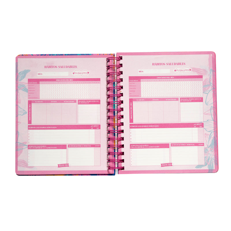 Agenda 2026 Artel Espiral Formato Día Por Página Diseño Bloom