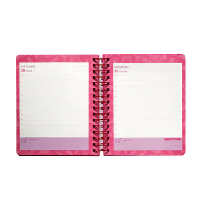 Agenda 2026 Artel Espiral Formato Día Por Página Diseño Power Pink