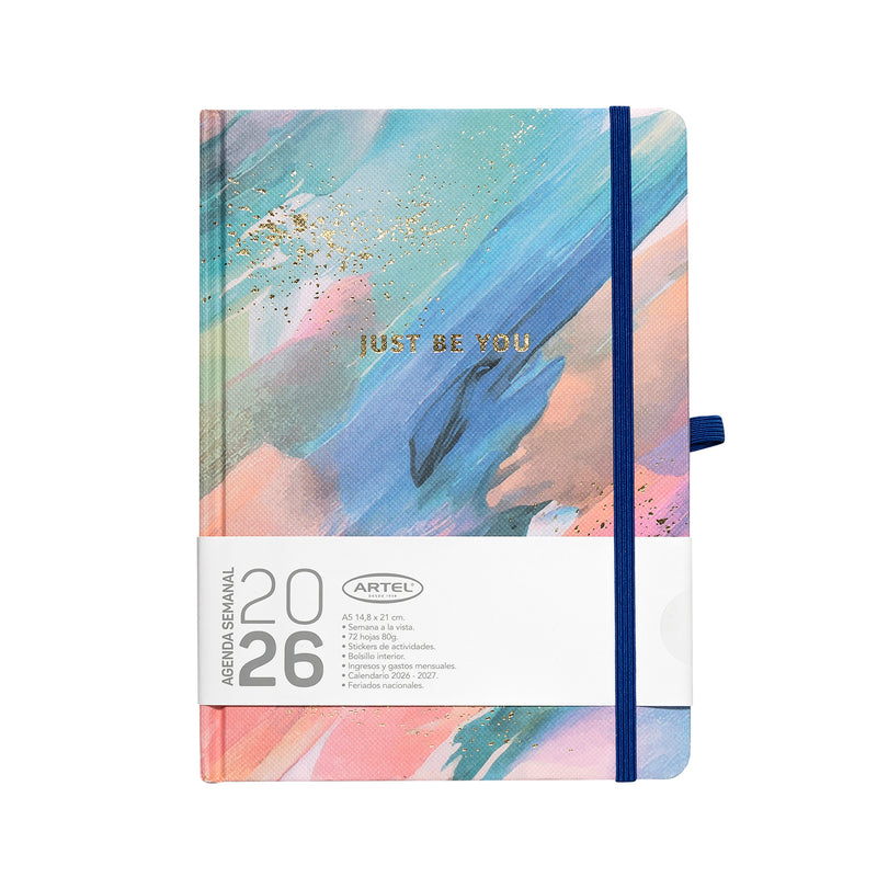 Agenda 2026 Artel Formato Semana A La Vista Diseño Blue&Rose