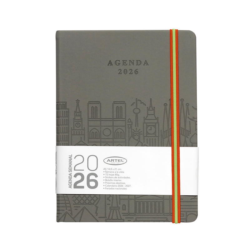Agenda 2026 Artel Formato Semana A La Vista Diseño Travel
