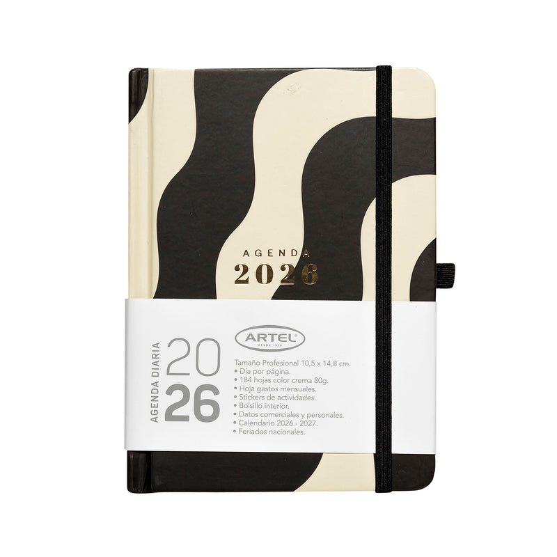 Agenda 2026 Artel Profesional Formato Día Por Página Diseño Elegance