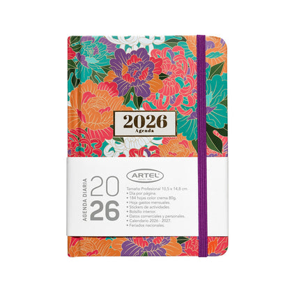 Agenda 2026 Artel Profesional Formato Día Por Página Diseño Bohemian