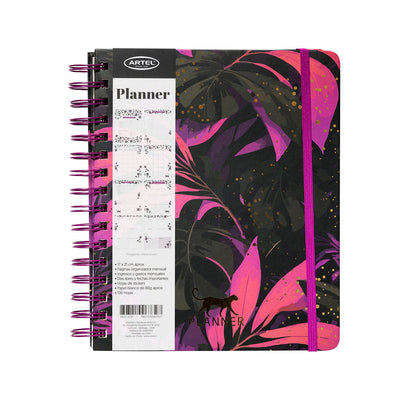 Planner 12 Meses Artel Espiral Con Separador Diseño Tiger