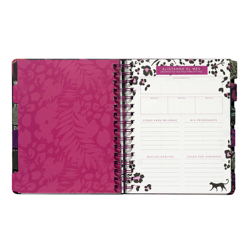 Planner 12 Meses Artel Espiral Con Separador Diseño Tiger