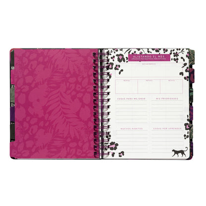 Planner 12 Meses Artel Espiral Con Separador Diseño Tiger