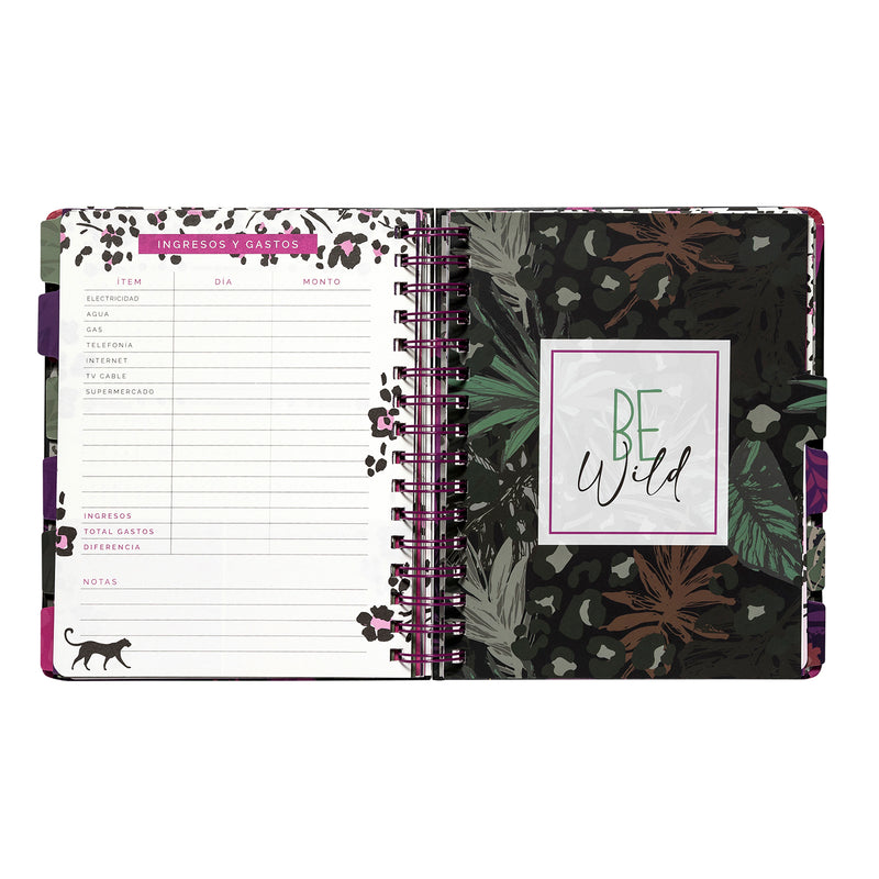 Planner 12 Meses Artel Espiral Con Separador Diseño Tiger