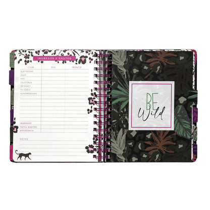 Planner 12 Meses Artel Espiral Con Separador Diseño Tiger