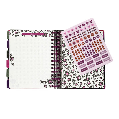 Planner 12 Meses Artel Espiral Con Separador Diseño Tiger