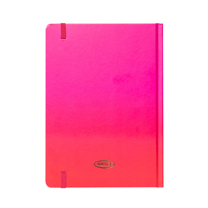 Planner 12 Meses Artel Empastado Diseño Rosa Degrade