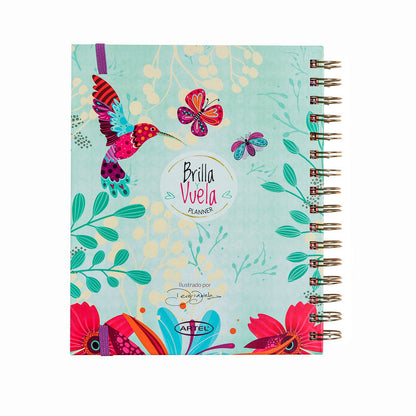 Planner 12 Meses Artel Espiral Con Separados Diseño Deco Daniela