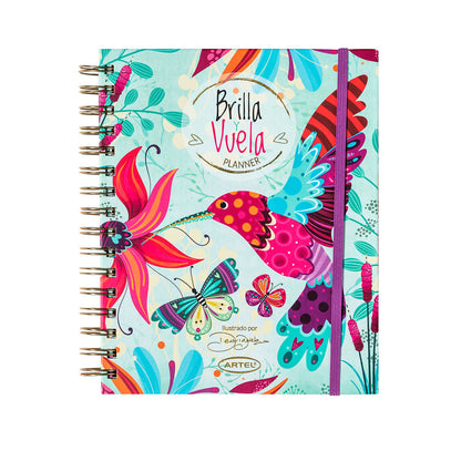 Planner 12 Meses Artel Espiral Con Separados Diseño Deco Daniela
