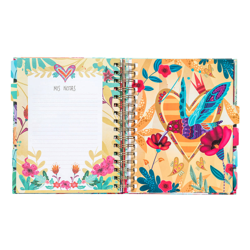 Planner 12 Meses Artel Espiral Con Separados Diseño Deco Daniela