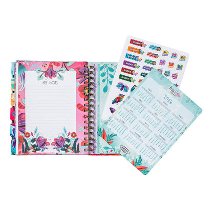 Planner 12 Meses Artel Espiral Con Separados Diseño Deco Daniela