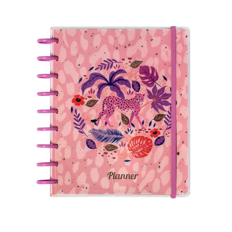 Planner 12 Meses Artel Discos Diseño Animal Pink