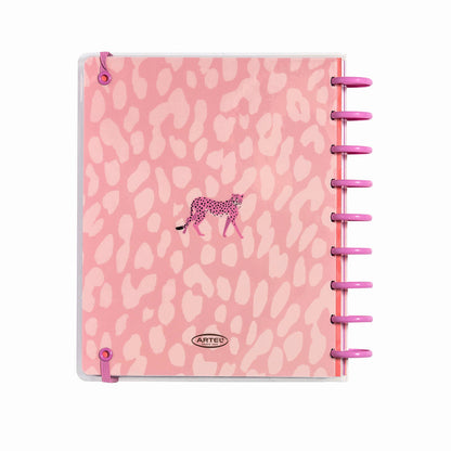 Planner 12 Meses Artel Discos Diseño Animal Pink