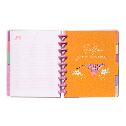 Planner 12 Meses Artel Discos Diseño Animal Pink