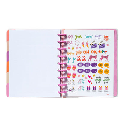 Planner 12 Meses Artel Discos Diseño Animal Pink