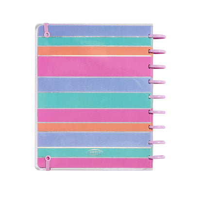 Planner 12 Meses Artel Discos Diseño Franja Pastel