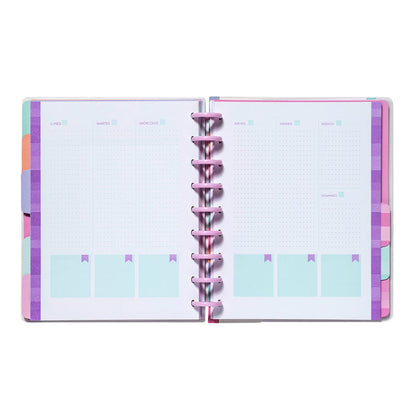 Planner 12 Meses Artel Discos Diseño Franja Pastel