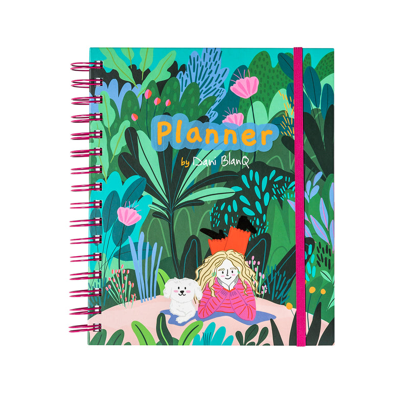Planner 12 Meses Artel Espiral Con Separador Diseño Dani Blanq Selva