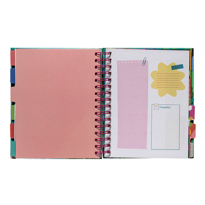 Planner 12 Meses Artel Espiral Con Separador Diseño Dani Blanq Selva