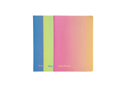 Set Libretas Artel A5 3 Unidades Pastel Degrade