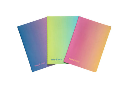 Set Libretas Artel A5 3 Unidades Pastel Degrade
