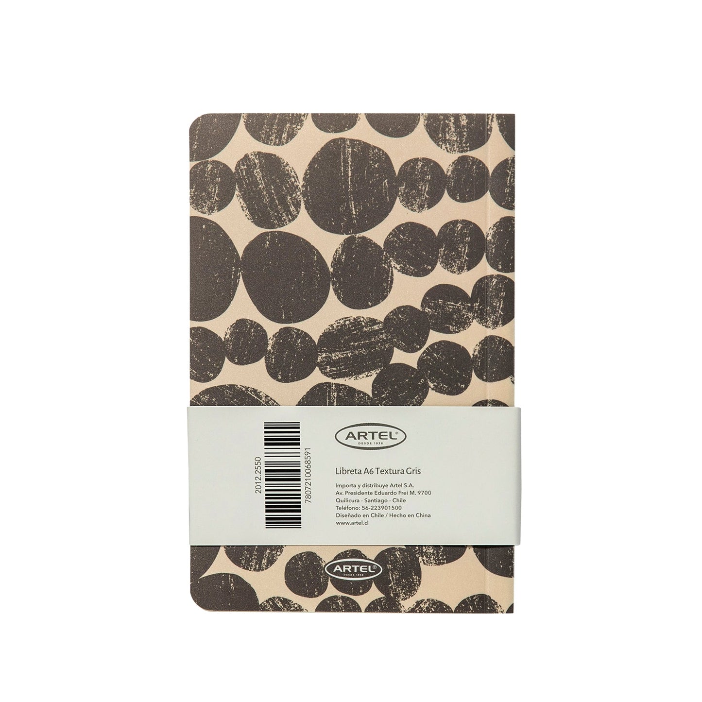 Libreta A6 PP textura gris