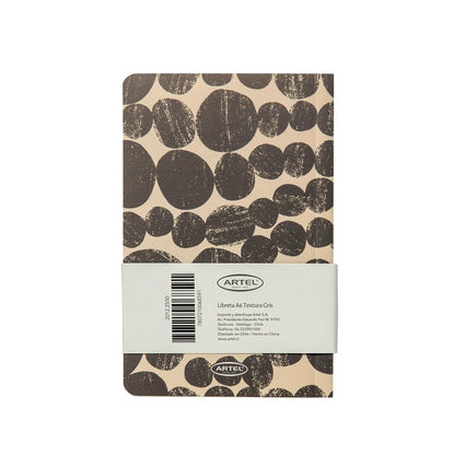 Libreta A6 PP textura gris