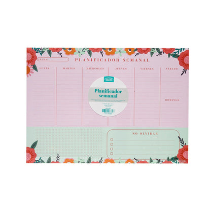 Planificador Semanal Artel Diseño Flores