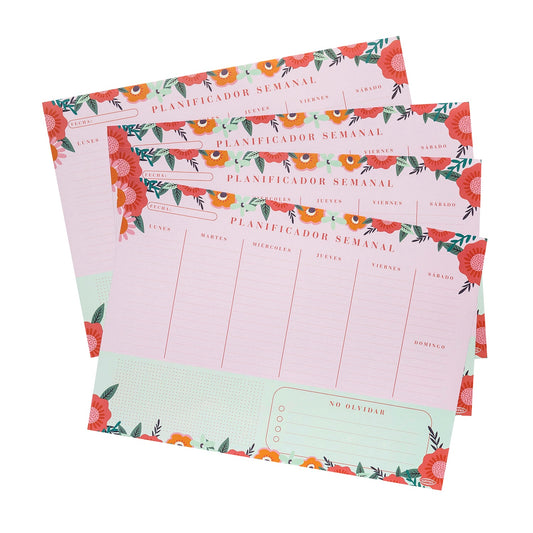 Planificador Semanal Artel Diseño Flores