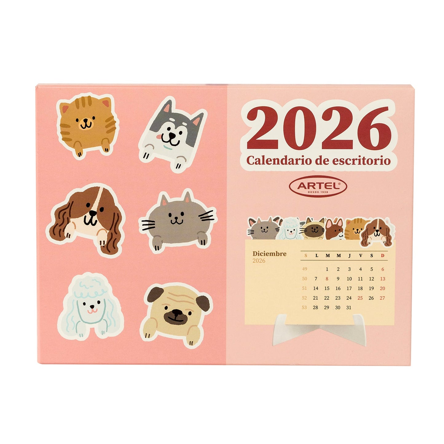 Calendario Escritorio Artel Diseño Tarjetas Pet