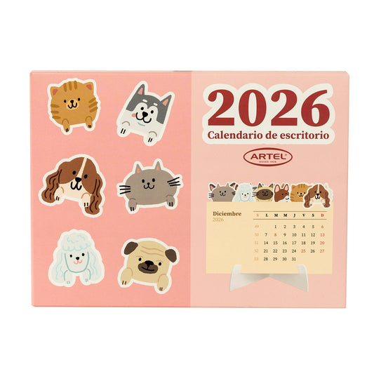Calendario Escritorio Artel Diseño Tarjetas Pet