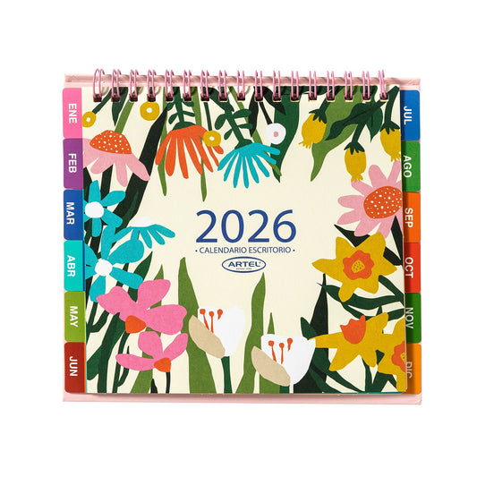 Calendario Escritorio Artel Diseño Flores