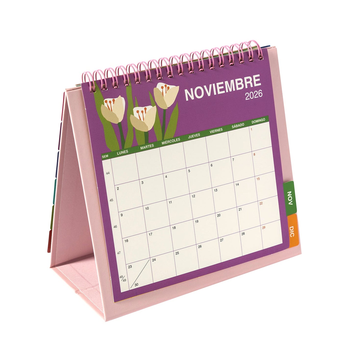 Calendario Escritorio Artel Diseño Flores