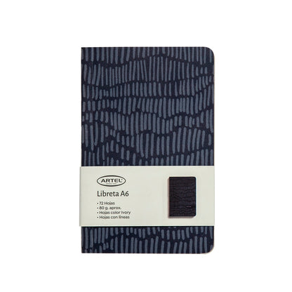 Libreta A6 PP textura azul