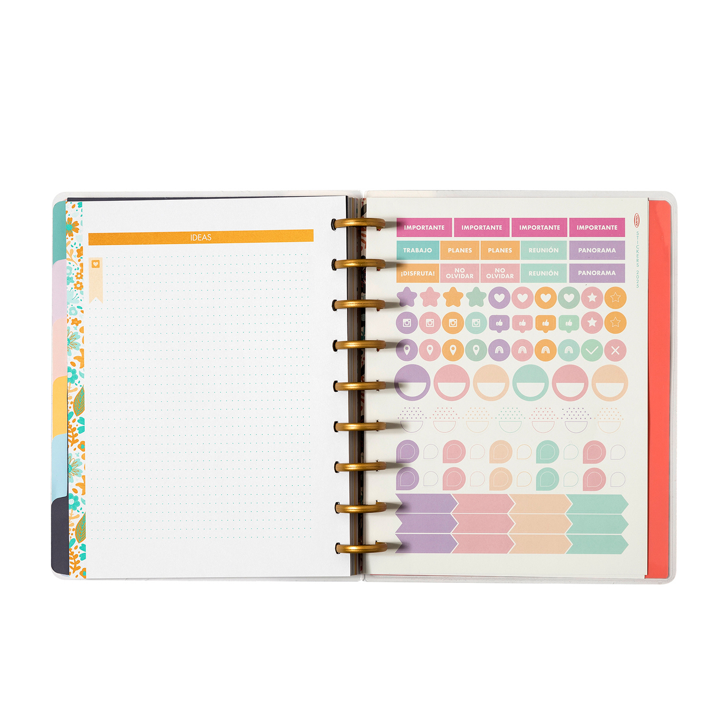 Planner Artel 12 Meses Sin Fecha Diseño Flores
