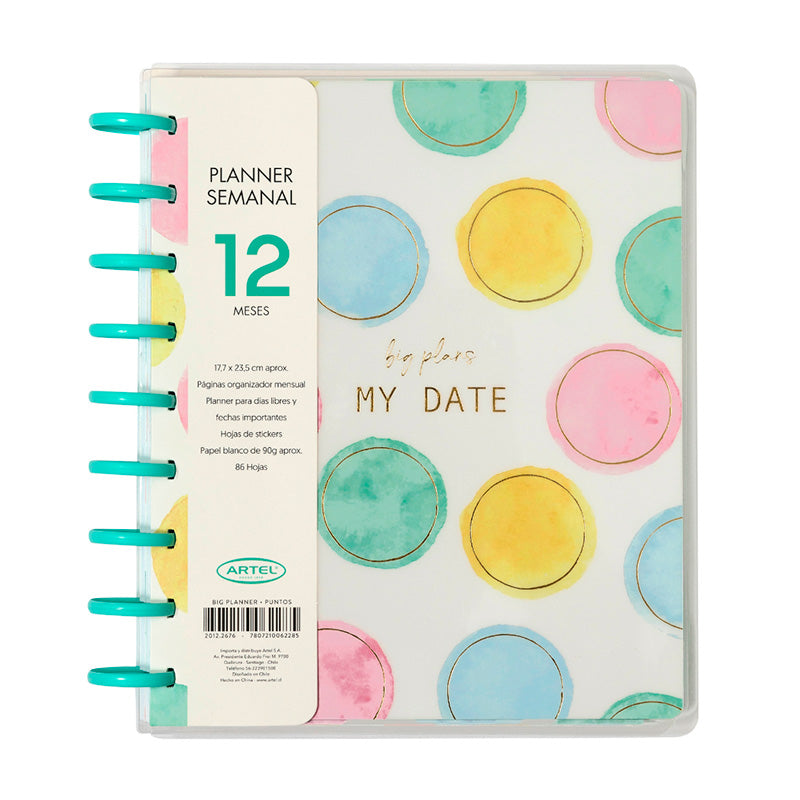 Planner 12M sin fecha Puntos Artel