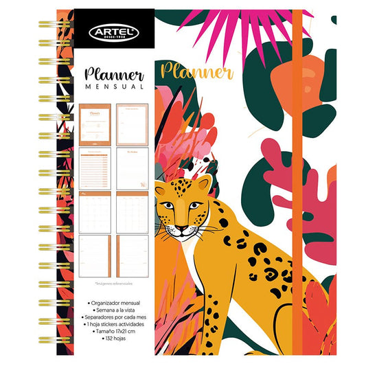 Planner 12 meses Selva 17 x 21cm ARTEL