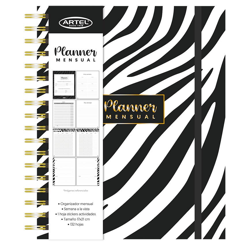 Planner 12 meses Exotic 17 x 21cm ARTEL